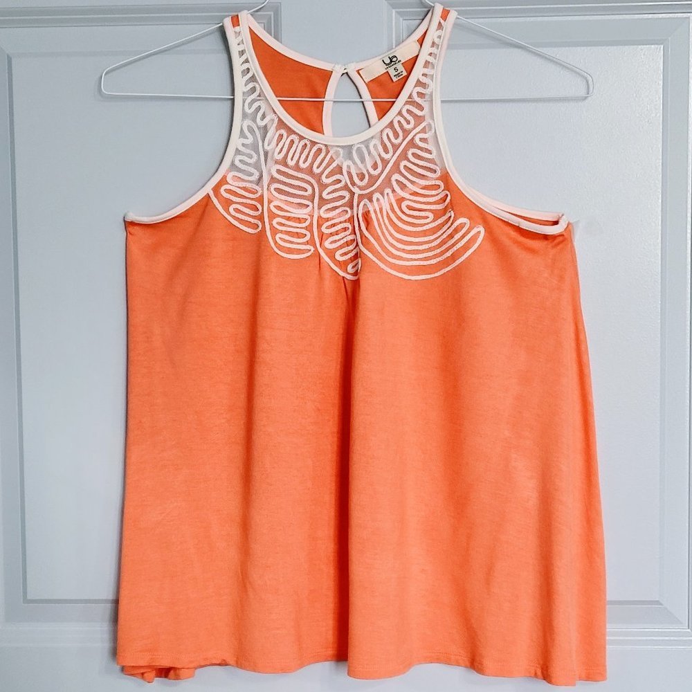YA LOS ANGELES Orange Applique Tank Top NWoT